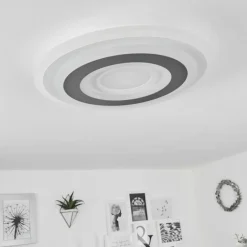 Plafonnier Wawo LED Blanc, 1 lumière, Télécommandes