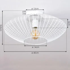 Plafonnier Wemude Blanc, 1 lumière