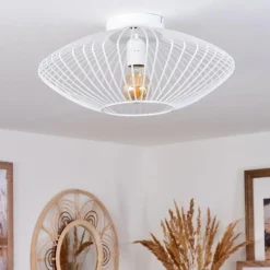 Plafonnier Wemude Blanc, 1 lumière