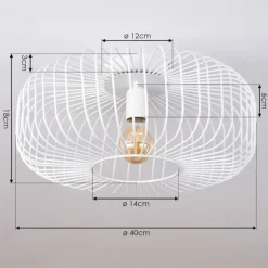 Plafonnier Wemude Blanc, 1 lumière