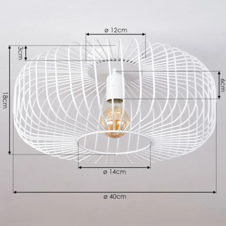Plafonnier Wemude Blanc, 1 lumière