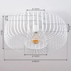 Plafonnier Wemude Blanc, 1 lumière