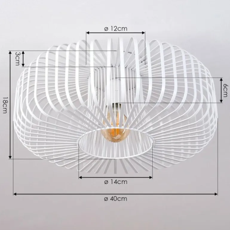 Plafonnier Wemude Blanc, 1 lumière