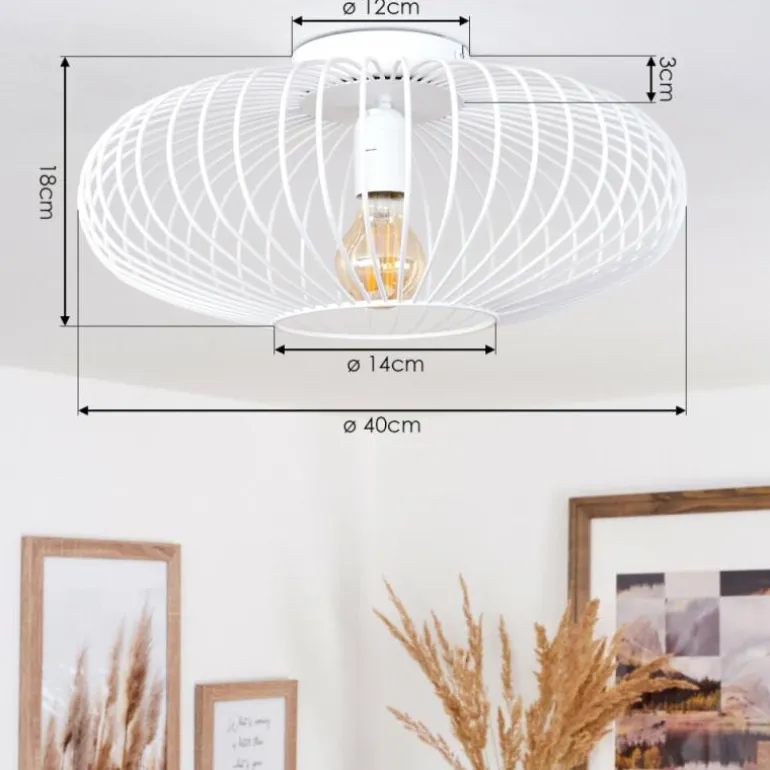 Plafonnier Wemude Blanc, 1 lumière
