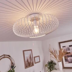 Plafonnier Wemude Blanc, 1 lumière
