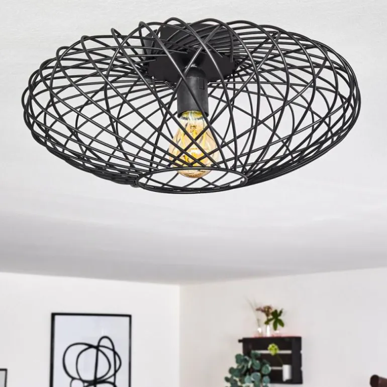 Plafonnier Wemude Noir, 1 lumière