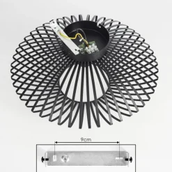 Plafonnier Wemude Noir, 1 lumière