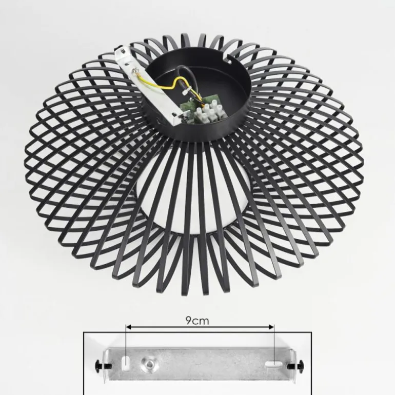 Plafonnier Wemude Noir, 1 lumière