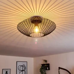 Plafonnier Wemude Noir, 1 lumière