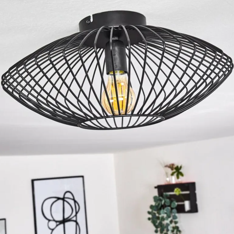 Plafonnier Wemude Noir, 1 lumière