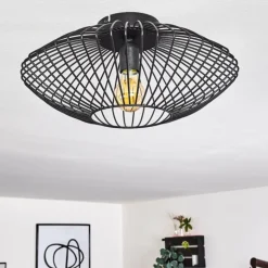 Plafonnier Wemude Noir, 1 lumière