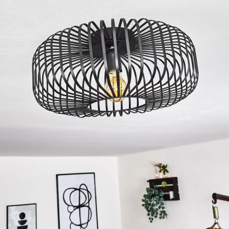 Plafonnier Wemude Noir, 1 lumière