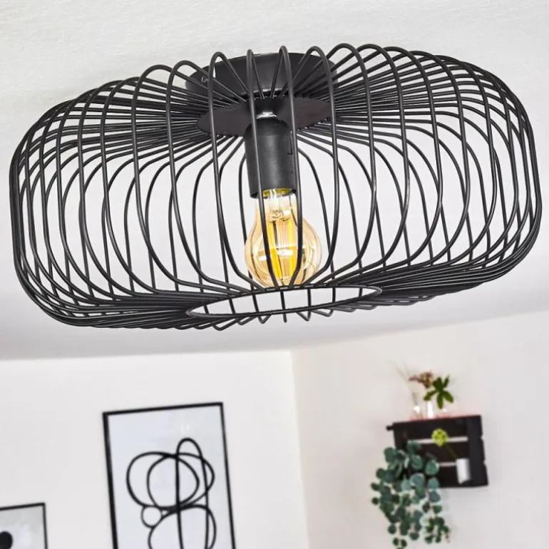 Plafonnier Wemude Noir, 1 lumière