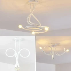 Plafonnier Wertach Blanc, 3 lumières