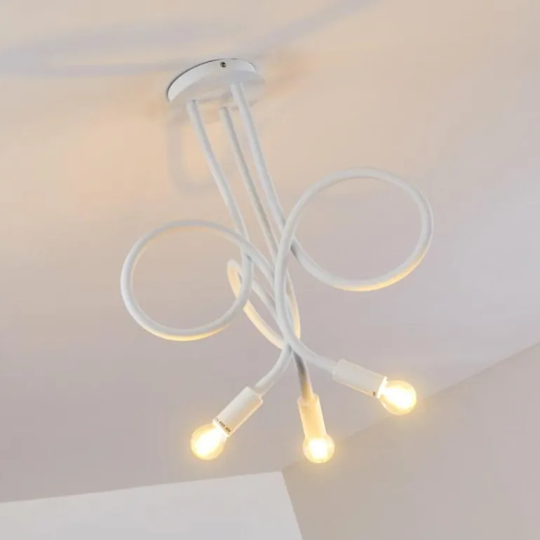 Plafonnier Wertach Blanc, 3 lumières