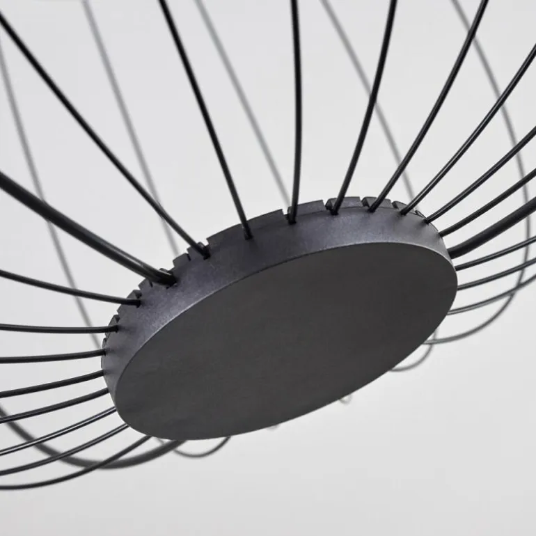 Plafonnier Wharua Noir, 1 lumière