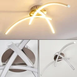 Plafonnier Wikon LED Nickel mat, 3 lumières