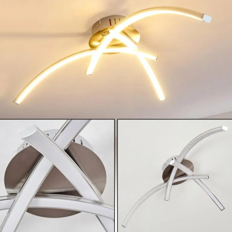 Plafonnier Wikon LED Nickel mat, 3 lumières