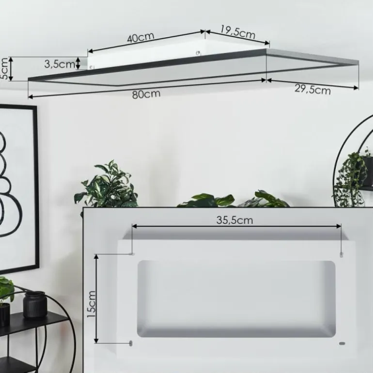 Plafonnier Wilderswil LED Blanc, 1 lumière