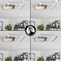 Plafonnier Wimmarp LED Chrome, Nickel mat, 1 lumière