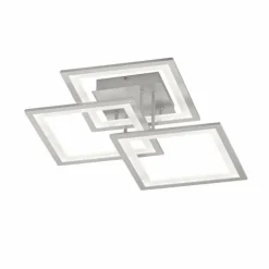 Plafonnier Wofi MODESTO LED Argenté, 3 lumières