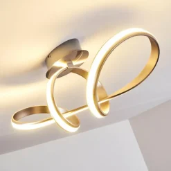 Plafonnier Woyens LED Acier brossé, 1 lumière