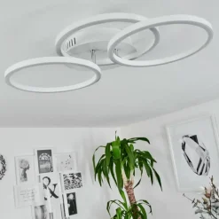 Plafonnier Xena LED Blanc, 1 lumière, Télécommandes