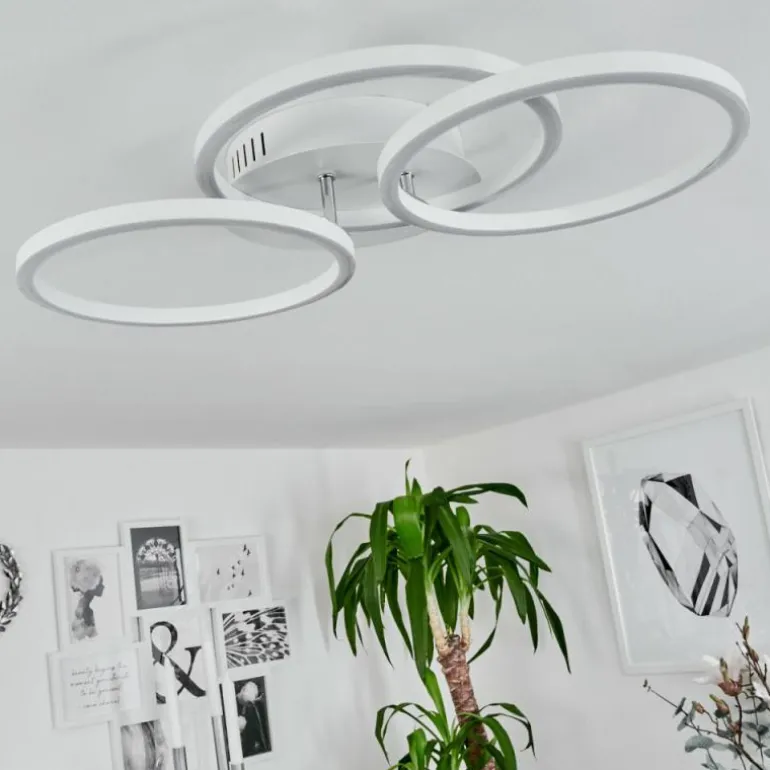 Plafonnier Xena LED Blanc, 1 lumière, Télécommandes