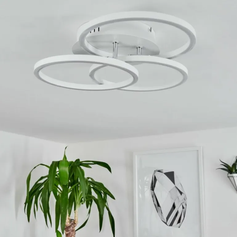Plafonnier Xena LED Blanc, 1 lumière, Télécommandes