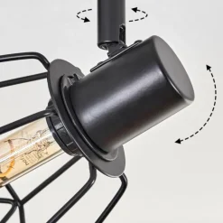 Plafonnier Yaak Noir, 2 lumières