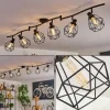 Plafonnier Yaak Noir, 6 lumières