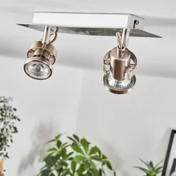 Plafonnier Yometchen LED Nickel mat, 2 lumières