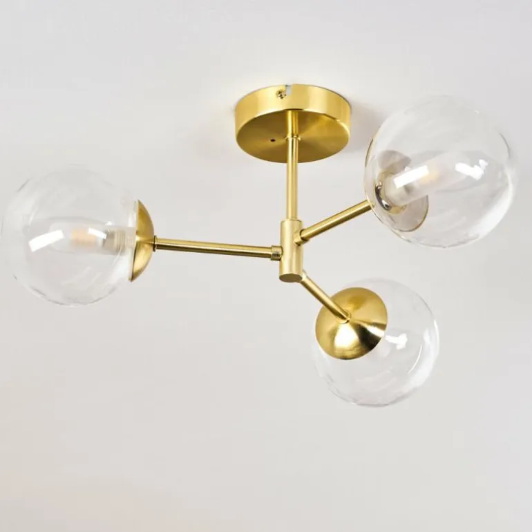 Plafonnier Yucao Or, 3 lumières