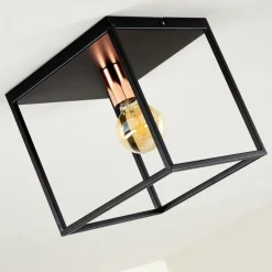 Plafonnier Yuhigaoka Noir, 1 lumière