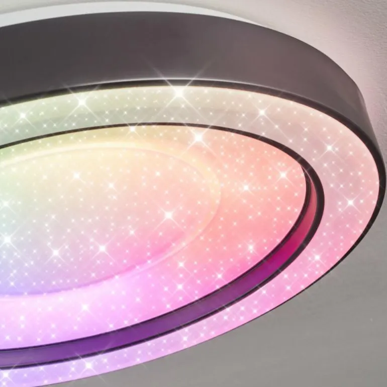 Plafonnier Zeballos LED Blanc, 1 lumière, Télécommandes, Changeur de couleurs