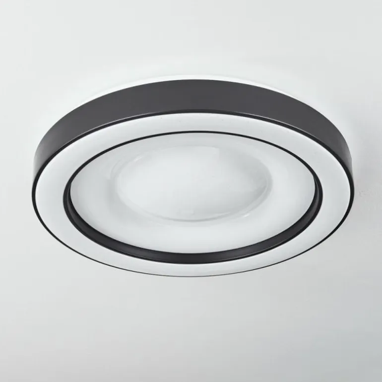 Plafonnier Zeballos LED Blanc, 1 lumière, Télécommandes, Changeur de couleurs