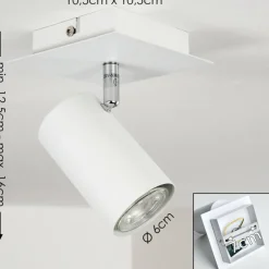 Plafonnier Zuoz Blanc, 1 lumière