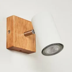 Plafonnier Zuoz Bois clair, 1 lumière