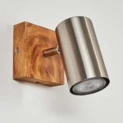 Plafonnier Zuoz Bois clair, 1 lumière