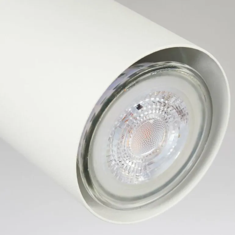 Plafonnier Zuoz Chrome, Blanc, 4 lumières