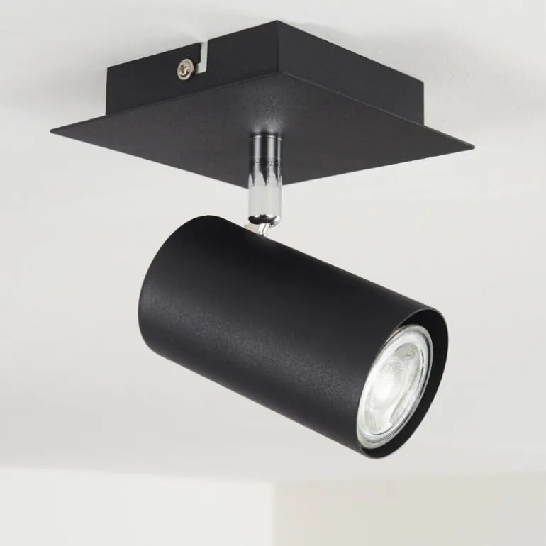 Plafonnier Zuoz Noir, 1 lumière
