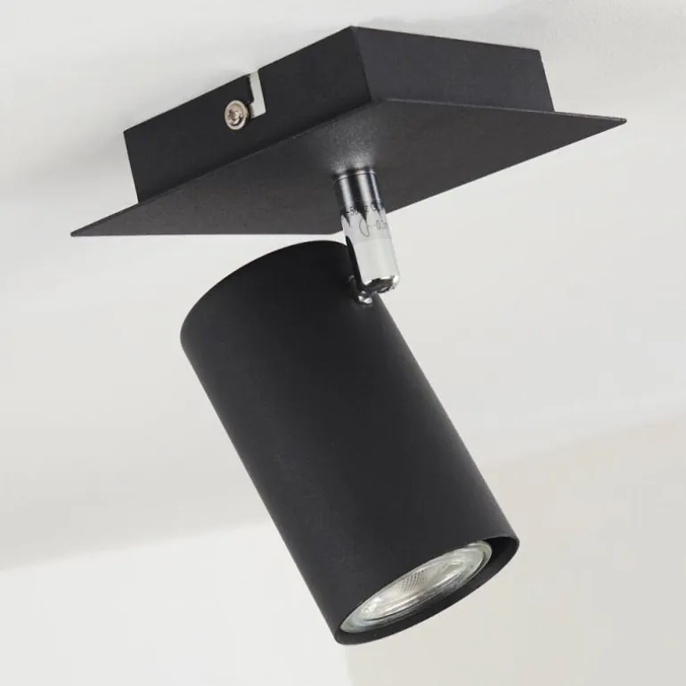 Plafonnier Zuoz Noir, 1 lumière