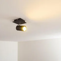 Plafonnier Zuoz Noir, 1 lumière