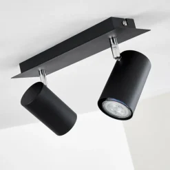 Plafonnier Zuoz Noir, 2 lumières