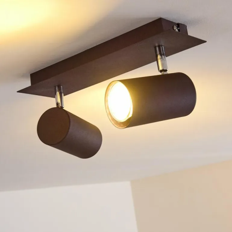 Plafonnier Zuoz Rouille, 2 lumières