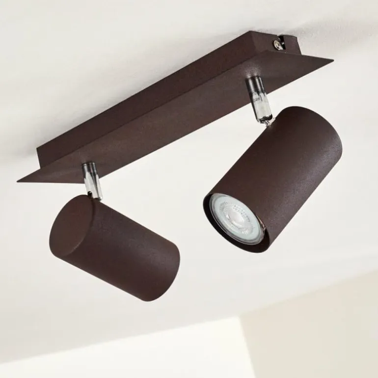 Plafonnier Zuoz Rouille, 2 lumières