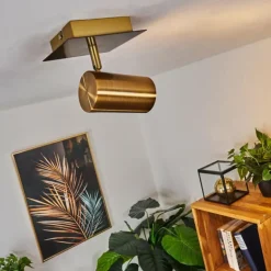 Plafonnier Zuoz Vieux laiton, 1 lumière
