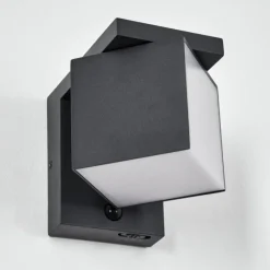 Pocilgas Lampe murale d´extérieur, Spot mural LED Anthracite, 1 lumière, Détecteur de mouvement