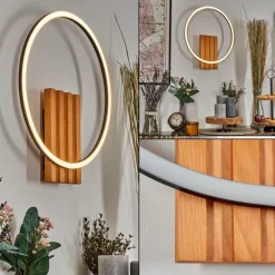 Pompu Applique murale LED Écru, Noir, 1 lumière