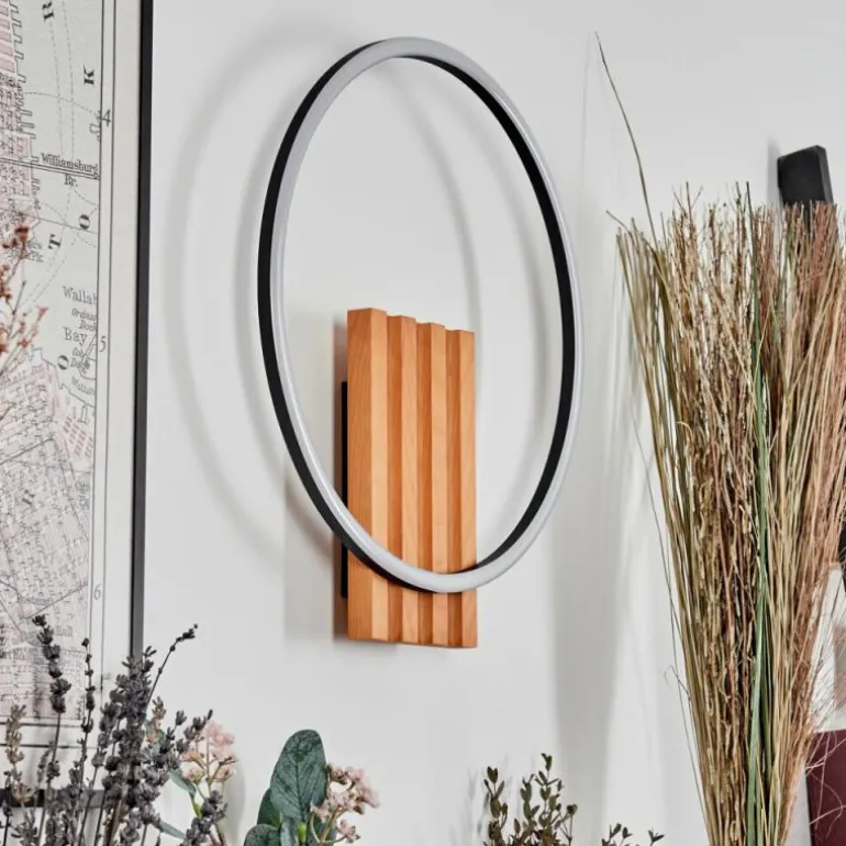 Pompu Applique murale LED Écru, Noir, 1 lumière